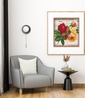 Floral cross stitch pattern