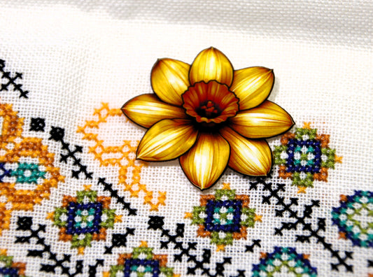 Daffodil magnetic needle minder