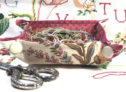 ORTS Container / Thread Catcher - Pretty Pink Floral