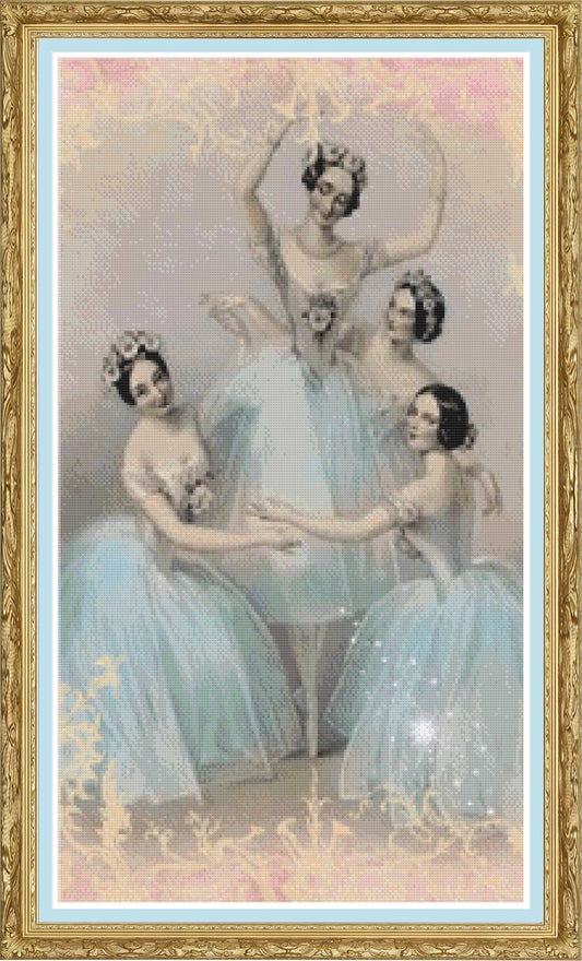 Ballerina cross stitch pattern