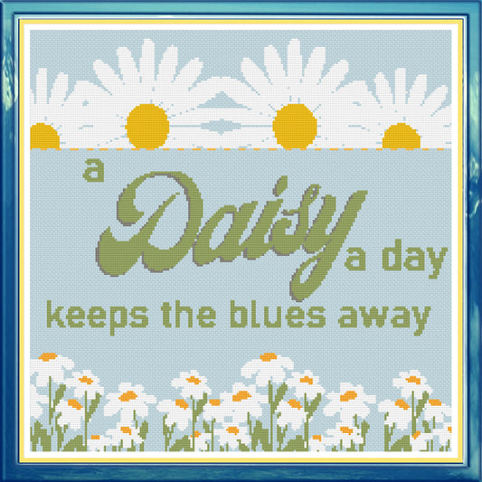 Daisy cross stitch chart