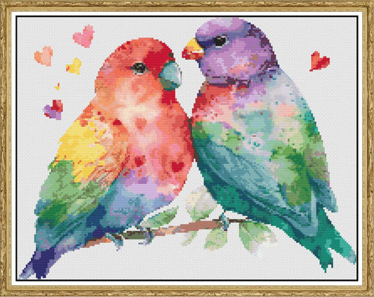 Love Birds Cross Stitch Chart