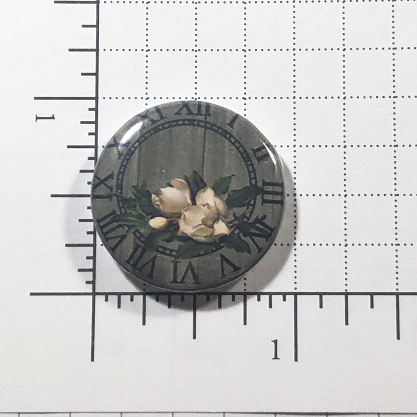 Floral Clock face Needle Minder/Thread Holder/ Parking Aid