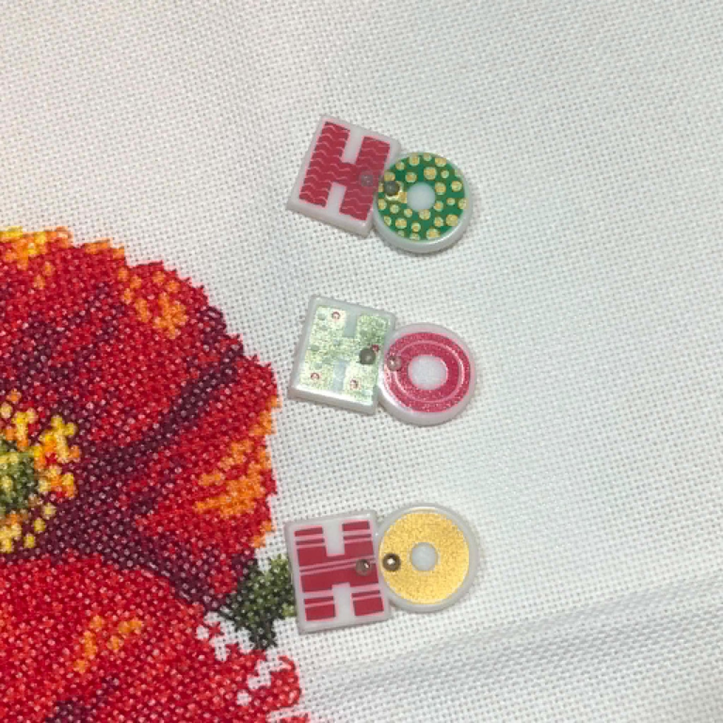 Christmas Set of 3 Needle Minder/Thread Holder/ Parking Aid