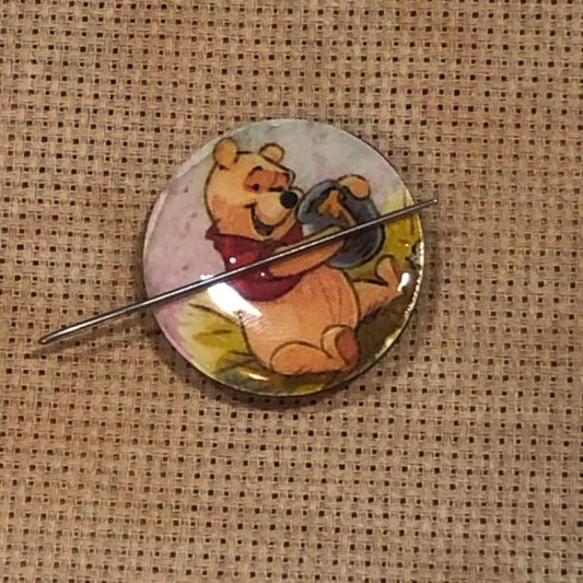 Winnie The Pooh Wooden Needle Minder/Thread Holder/ Parking Aid