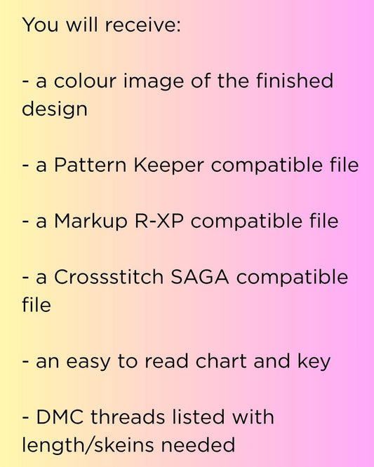 Pink Dragon PDF Cross Stitch Chart