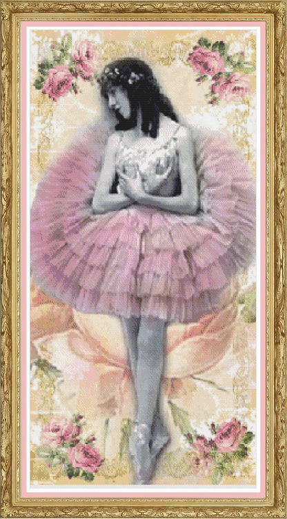 Ballerina cross stitch pattern