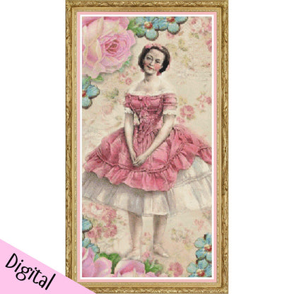 Ballerina cross stitch chart