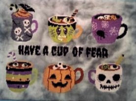 Halloween themed cross stitch