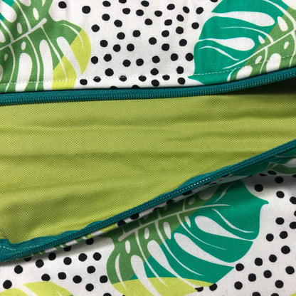 Leaf themed cross stitch project bag