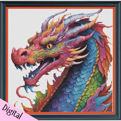 Dragon cross stitch pattern