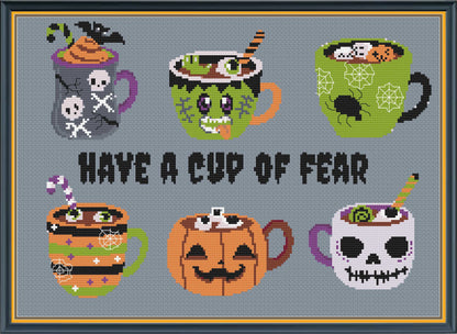 Halloween themed cross stitch