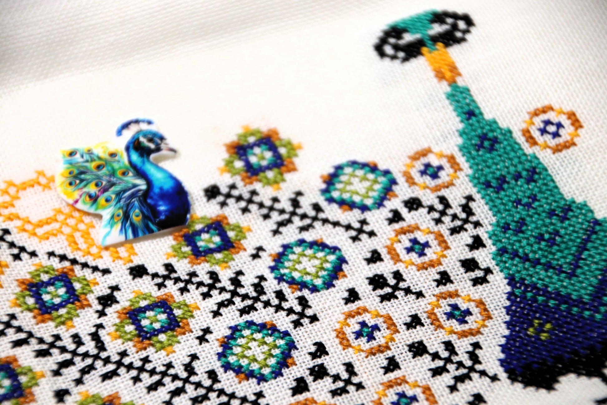 Peacock magnetic acrylic needle minder