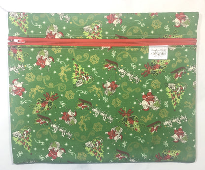 Santa Claus themed project bag for cross stitch.