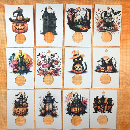 Halloween themed handmade floss drops for cross stitch.