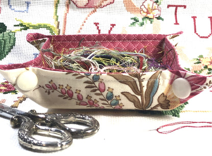 ORTS  Container / Thread Catcher - Pretty Pink Floral
