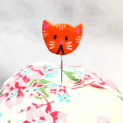 Cat Handmade Clay Decorative Pin Set