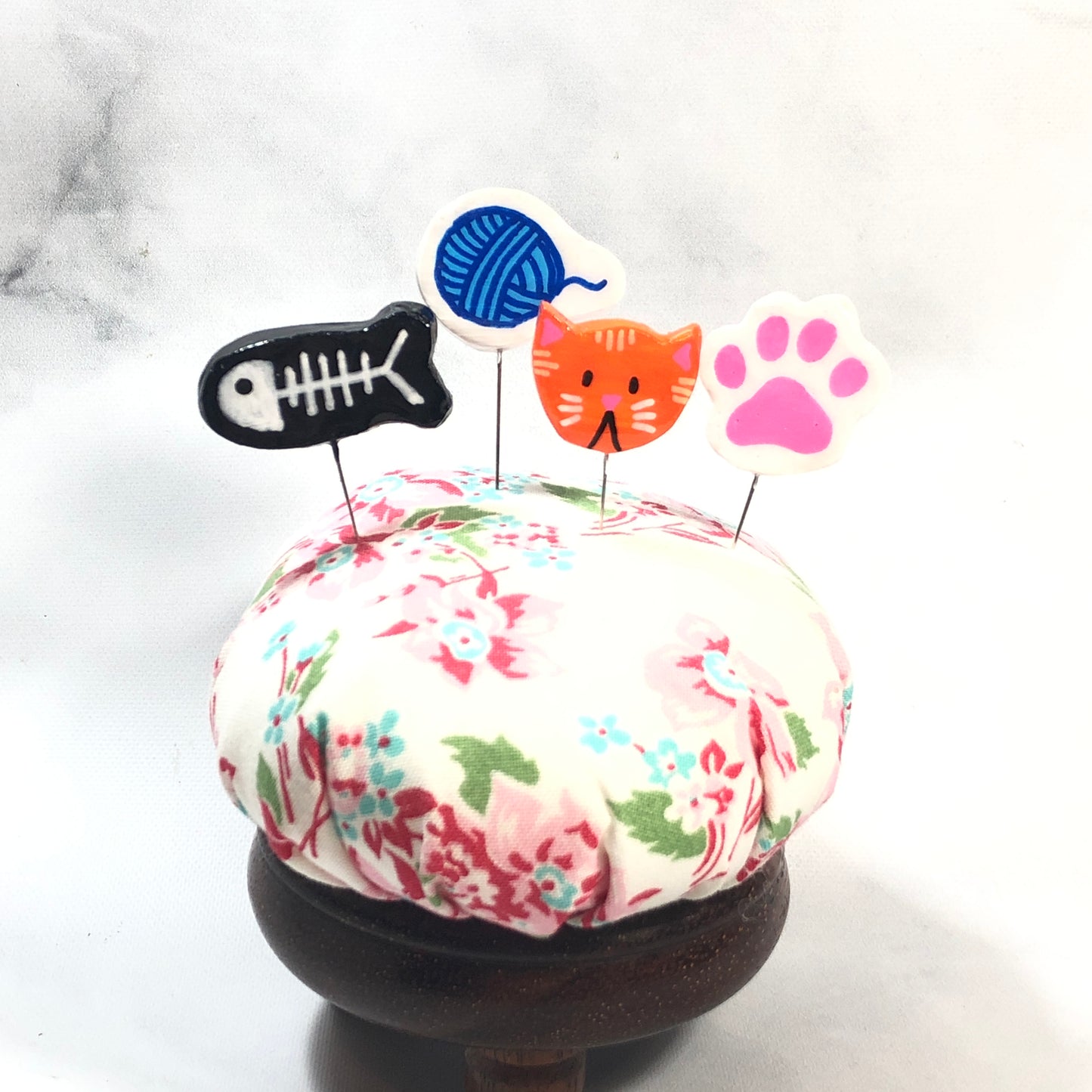 Cat Handmade Clay Decorative Pin Set