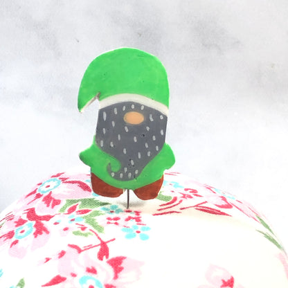 Gnomes Handmade Clay Decorative Pin Set