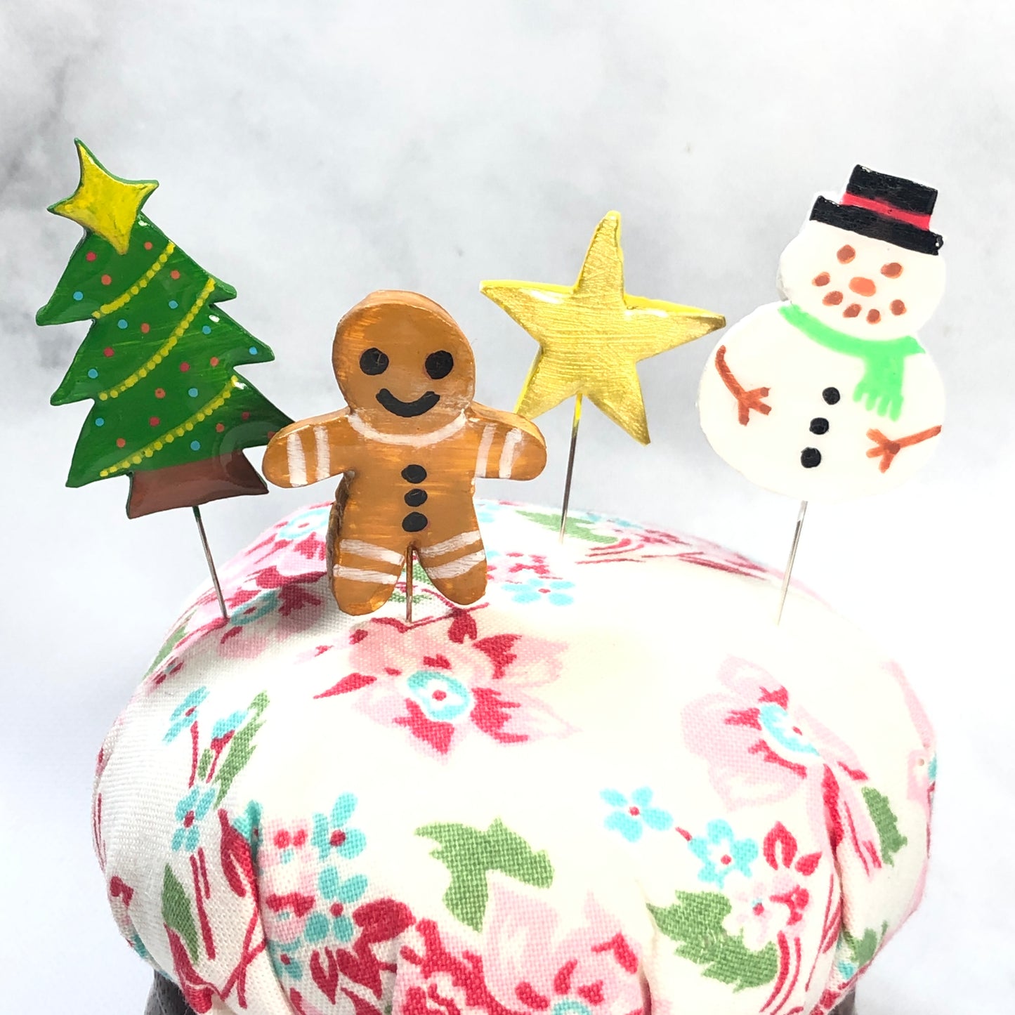 Christmas Handmade Clay Decorative Pin Set