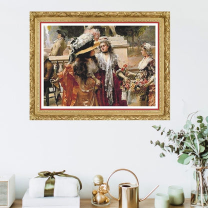 Vintage  street themed cross stitch