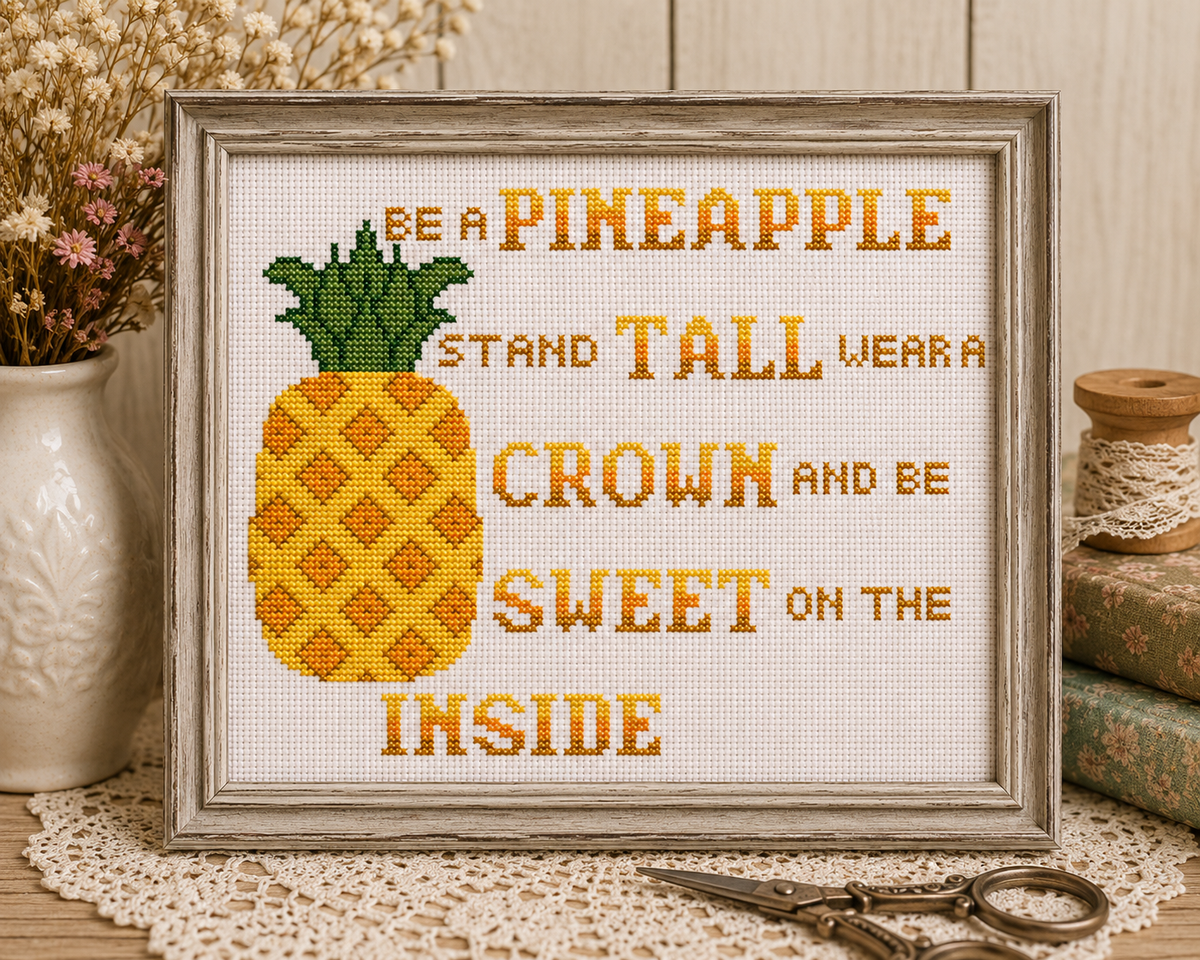 Be A Pineapple PDF Cross Stitch Chart