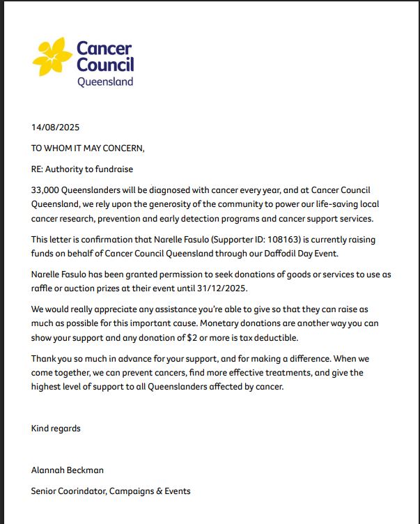 Supporting Cancer Council of Australia