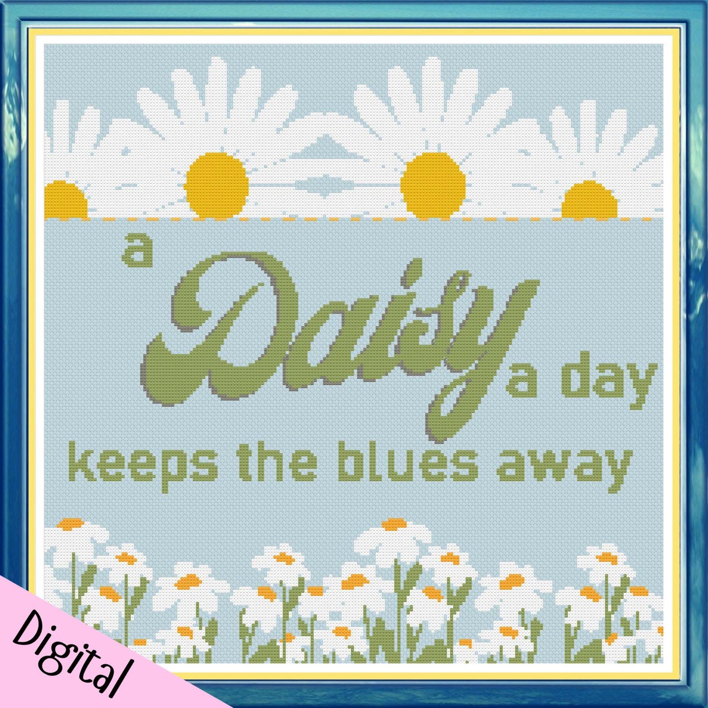 Daisy cross stitch chart