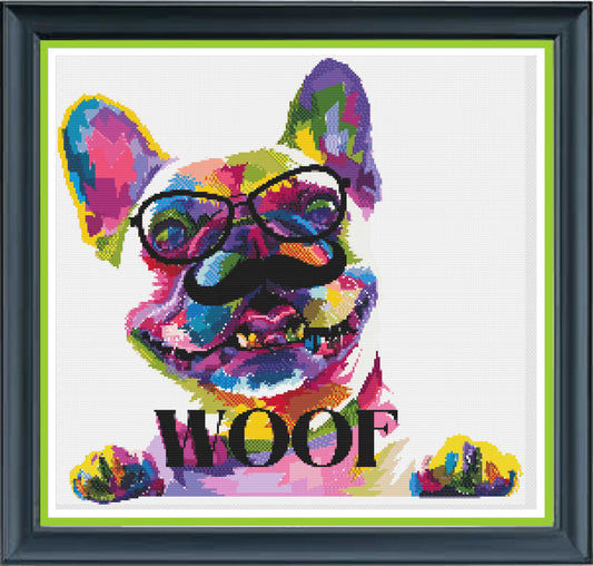 Dog themed cross stitch pattern