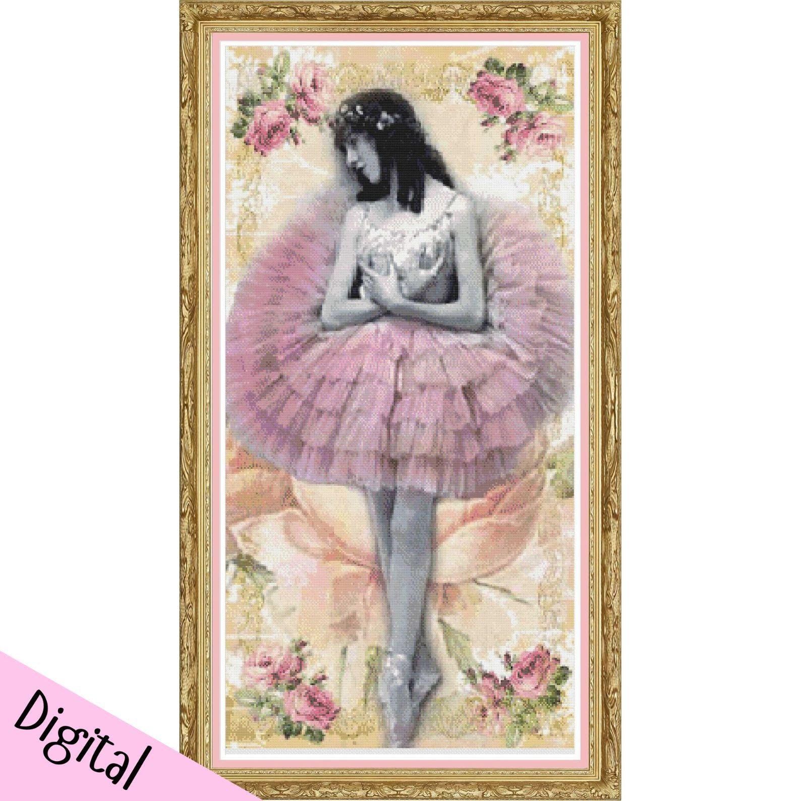 Ballerina cross stitch pattern