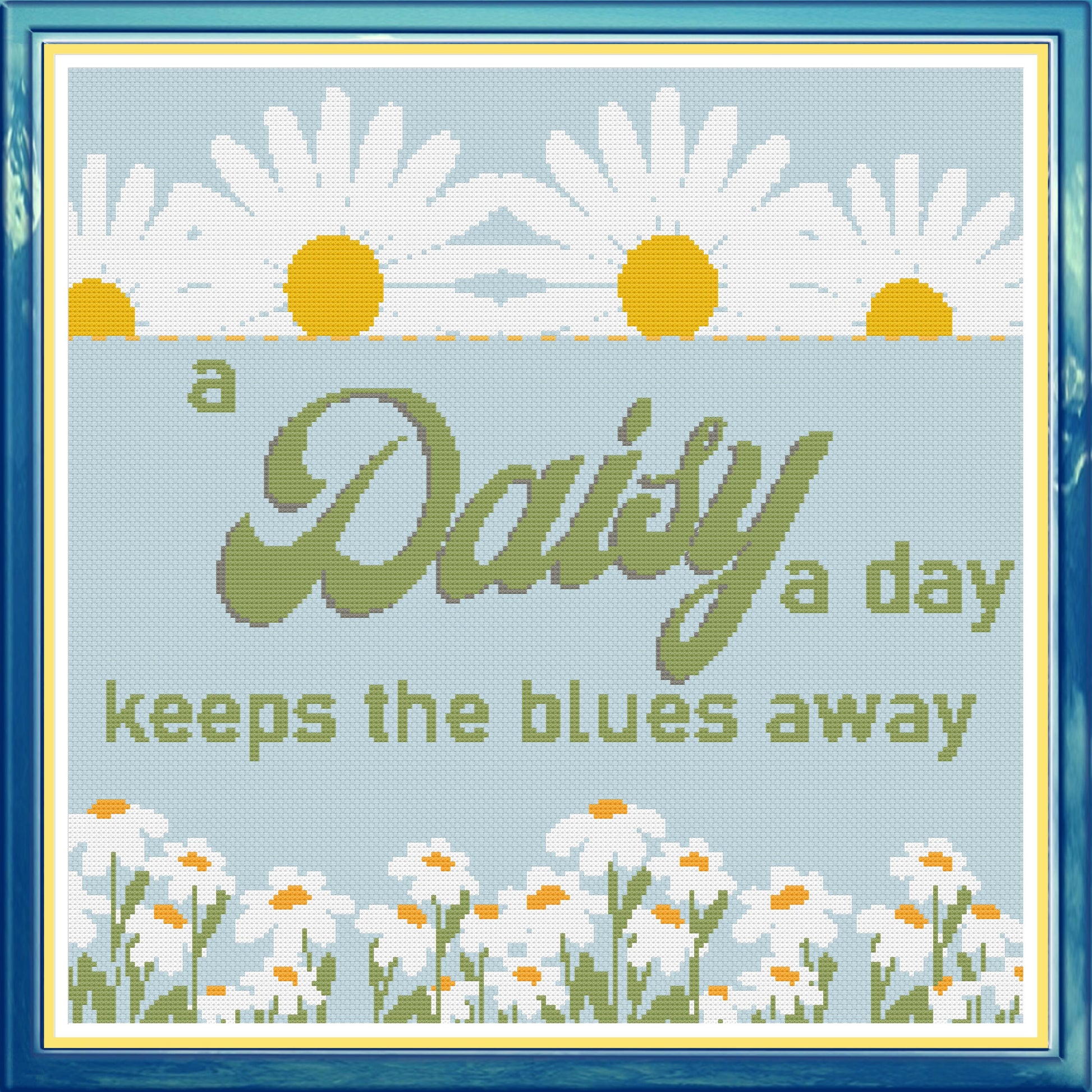 Daisy cross stitch chart
