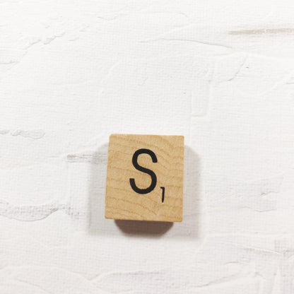 Needle Minder - Initial Scrabble Tile/Thread Holder/ Parking Aid