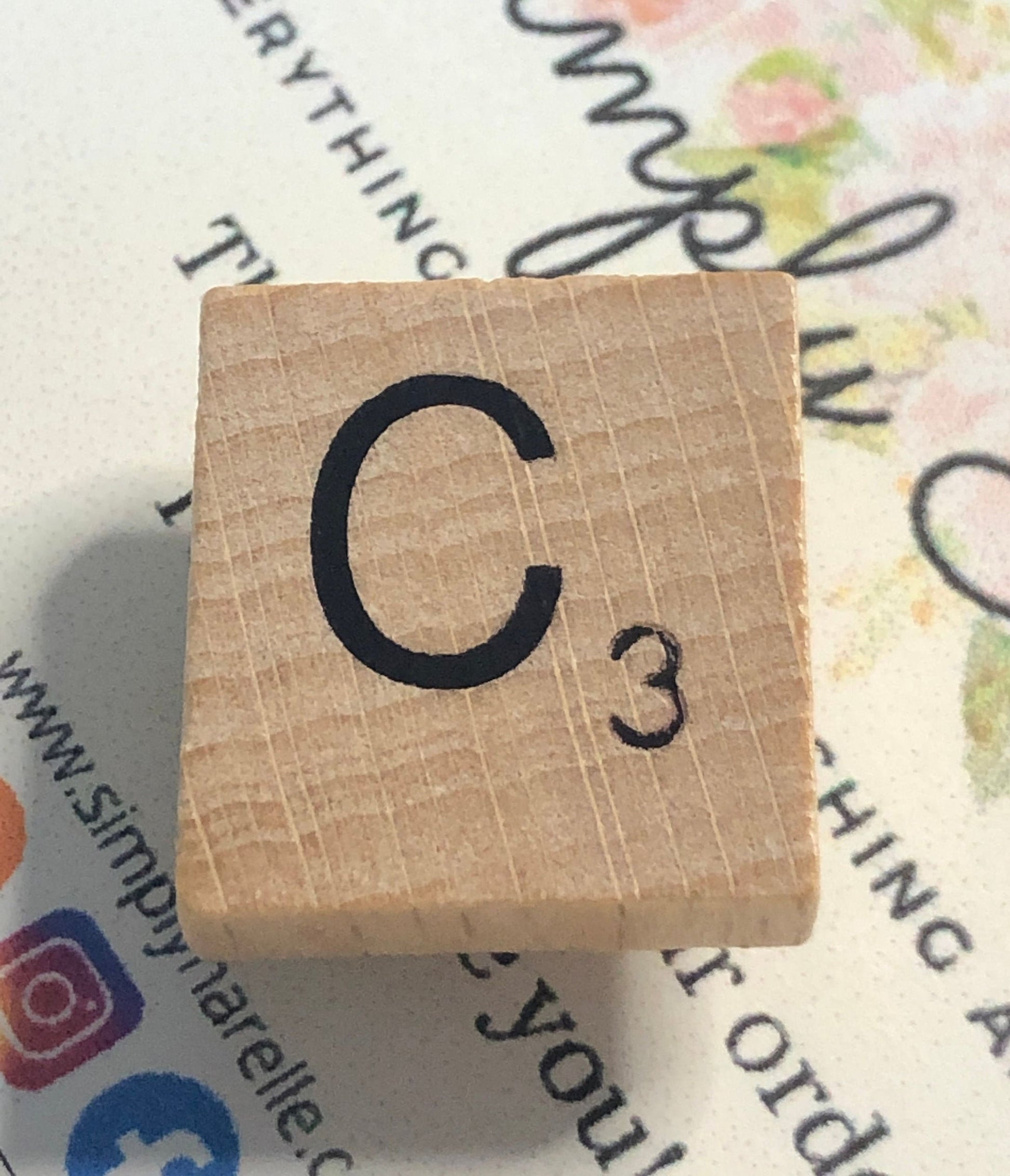 Needle Minder - Initial Scrabble Tile