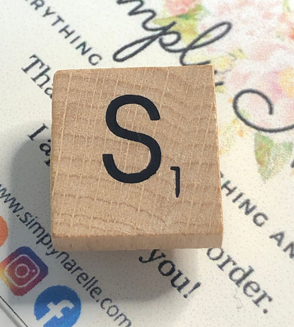 Needle Minder - Initial Scrabble Tile/Thread Holder/ Parking Aid