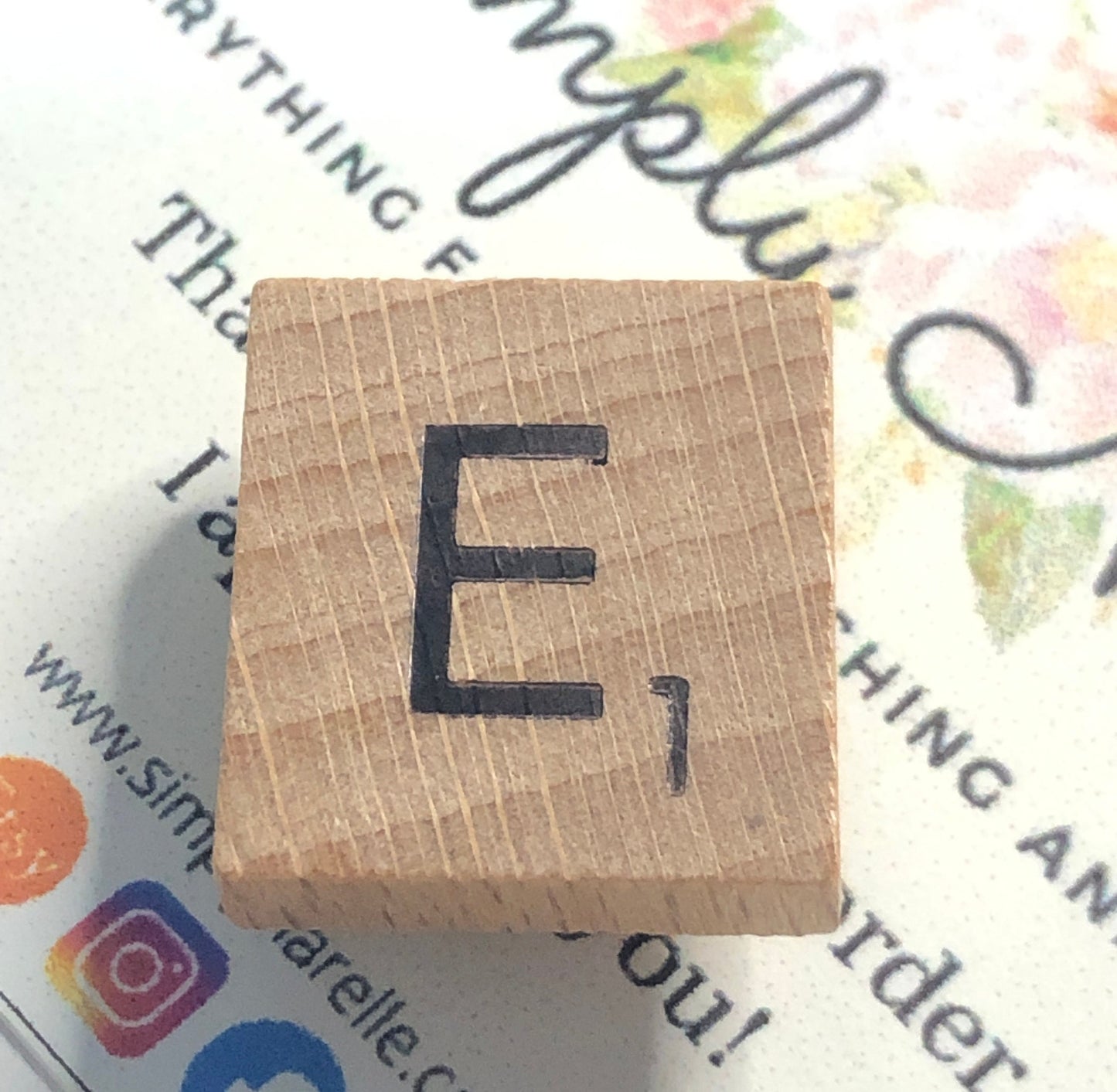 Needle Minder - Initial Scrabble Tile/Thread Holder/ Parking Aid