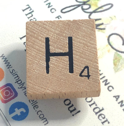 Needle Minder - Initial Scrabble Tile/Thread Holder/ Parking Aid