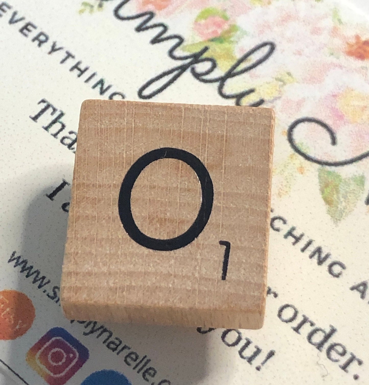 Needle Minder - Initial Scrabble Tile/Thread Holder/ Parking Aid