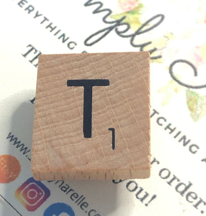 Needle Minder - Initial Scrabble Tile/Thread Holder/ Parking Aid