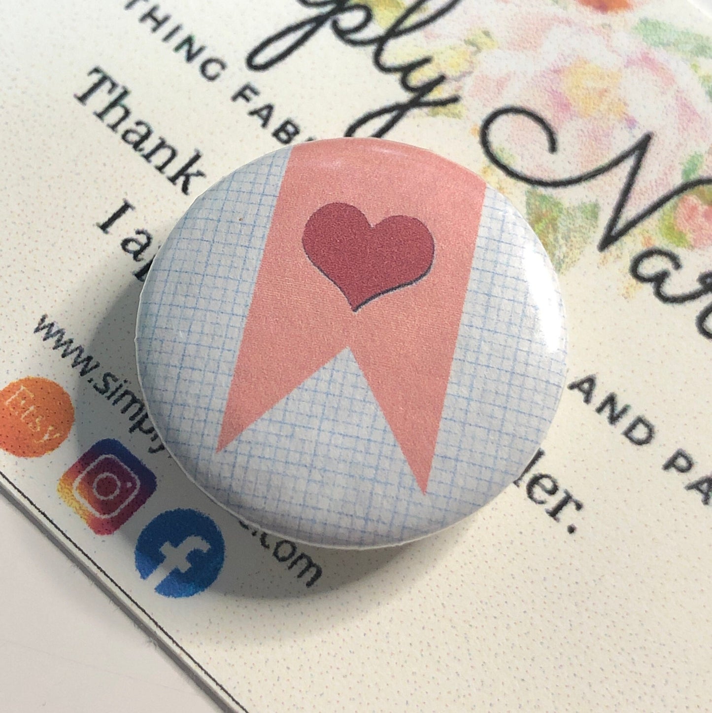 Love Heart Needle Minder/Thread Holder/ Parking Aid