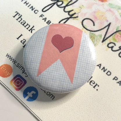 Love Heart Needle Minder/Thread Holder/ Parking Aid