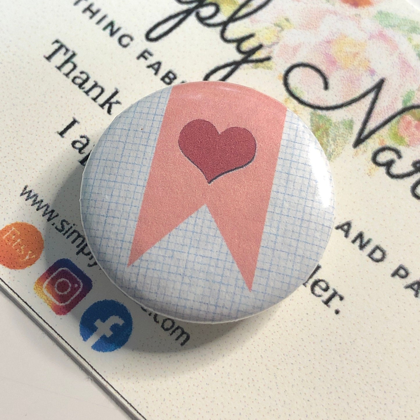 Love Heart Needle Minder/Thread Holder/ Parking Aid