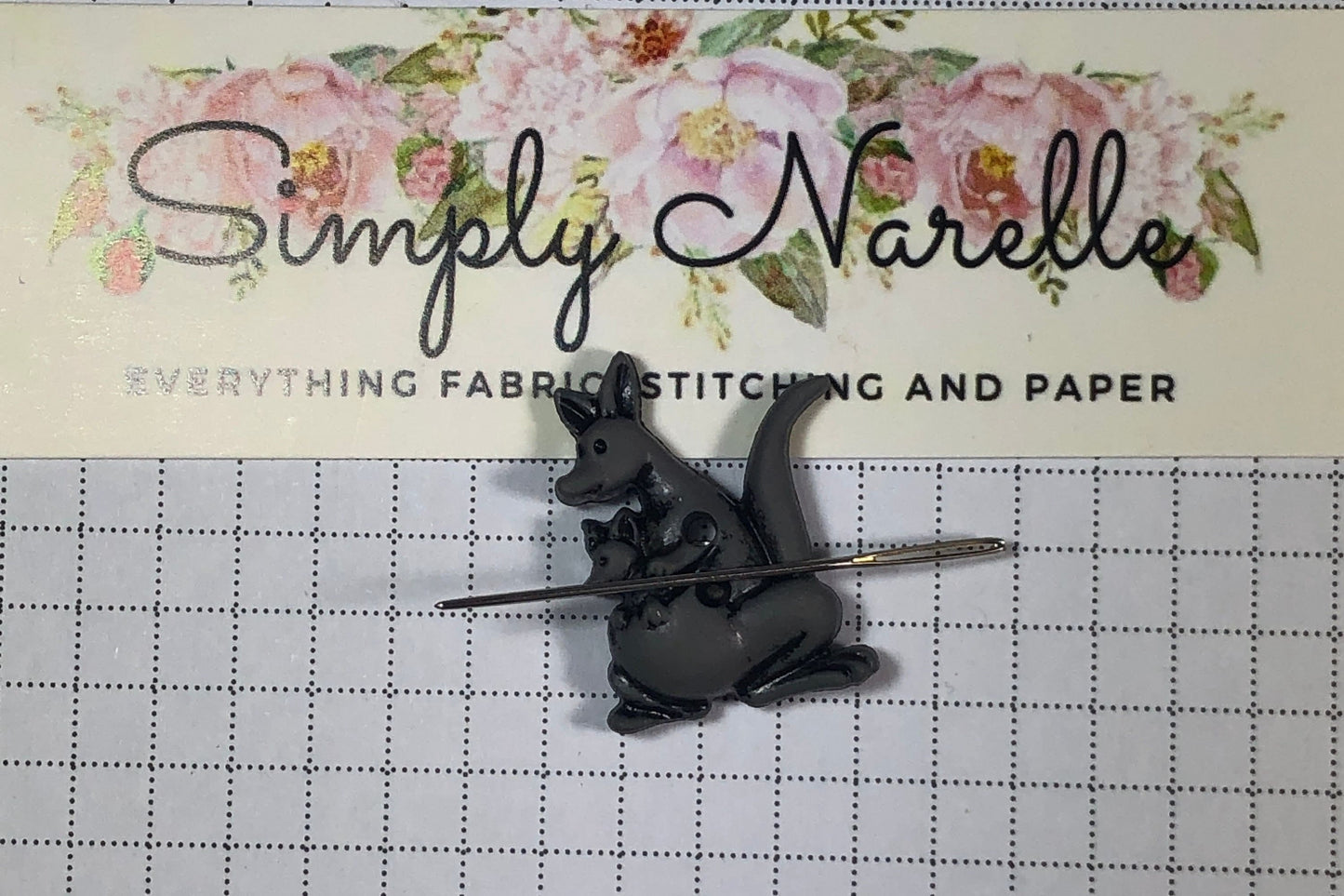 Kangaroo and Joey Needle Minder/Thread Holder/ Parking Aid
