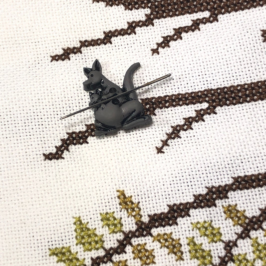 Kangaroo and Joey Needle Minder/Thread Holder/ Parking Aid