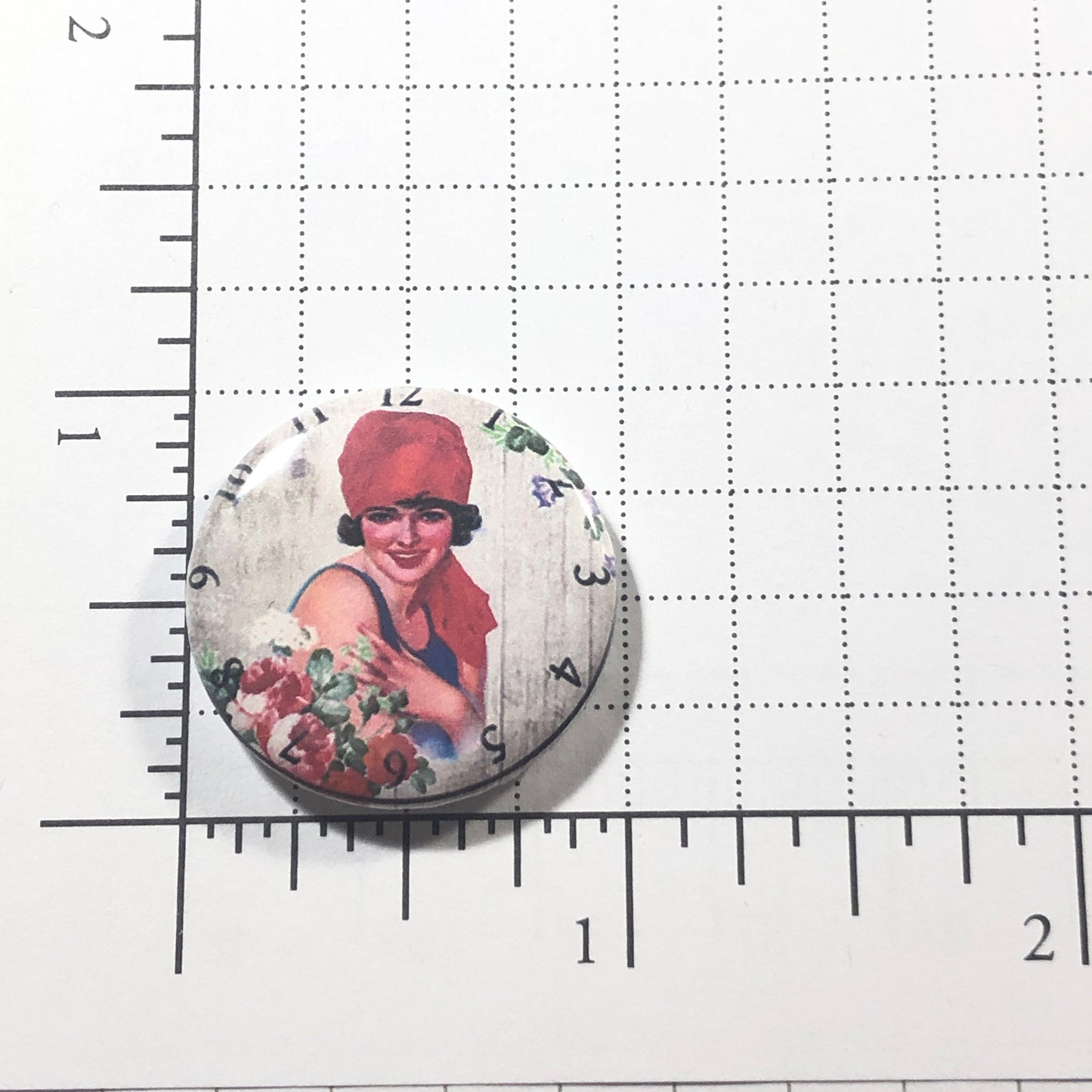 Vintage Lady Needle Minder/Thread Holder/ Parking Aid