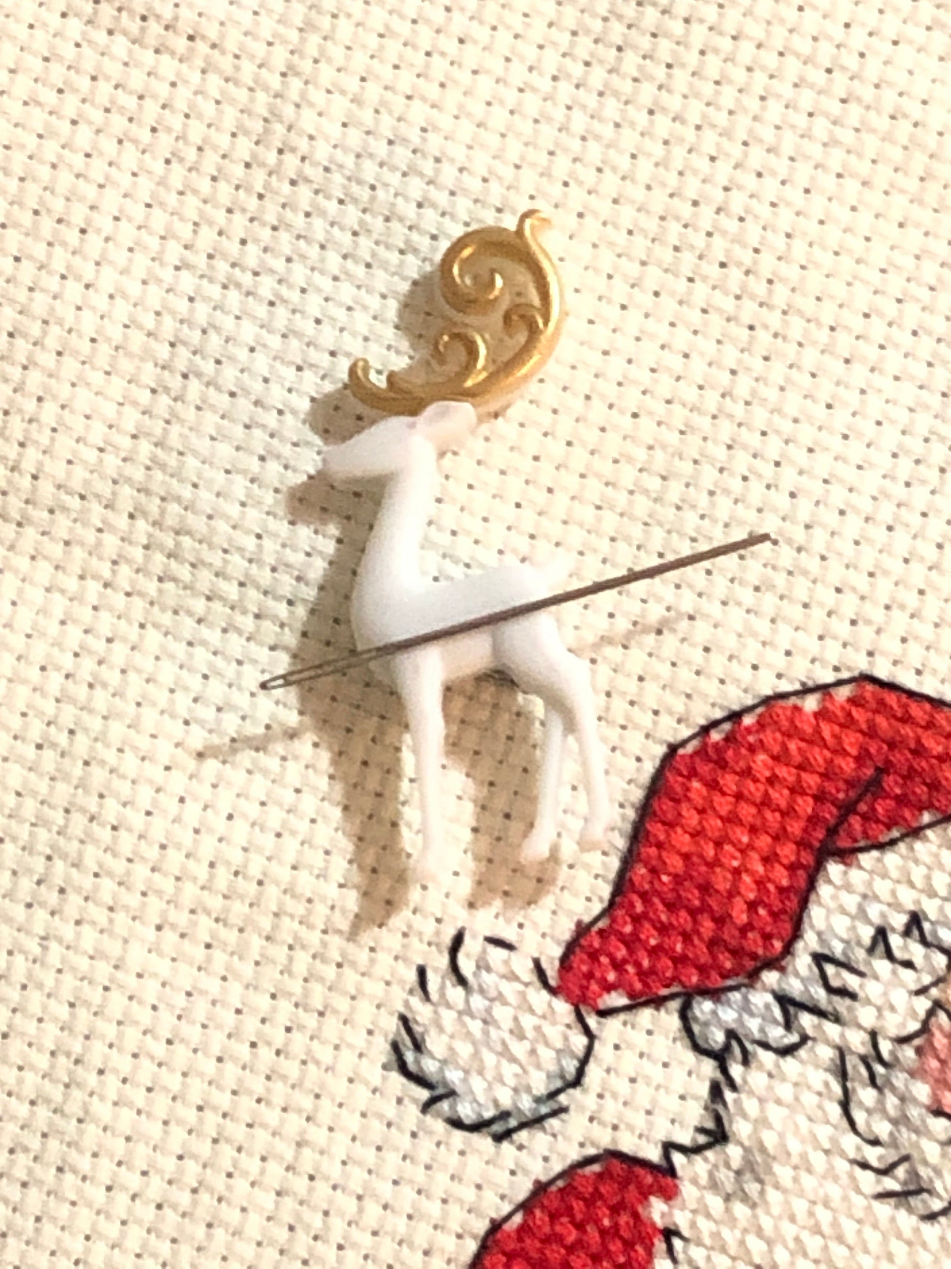 Christmas Deer Needle Minder/Thread Holder/ Parking Aid