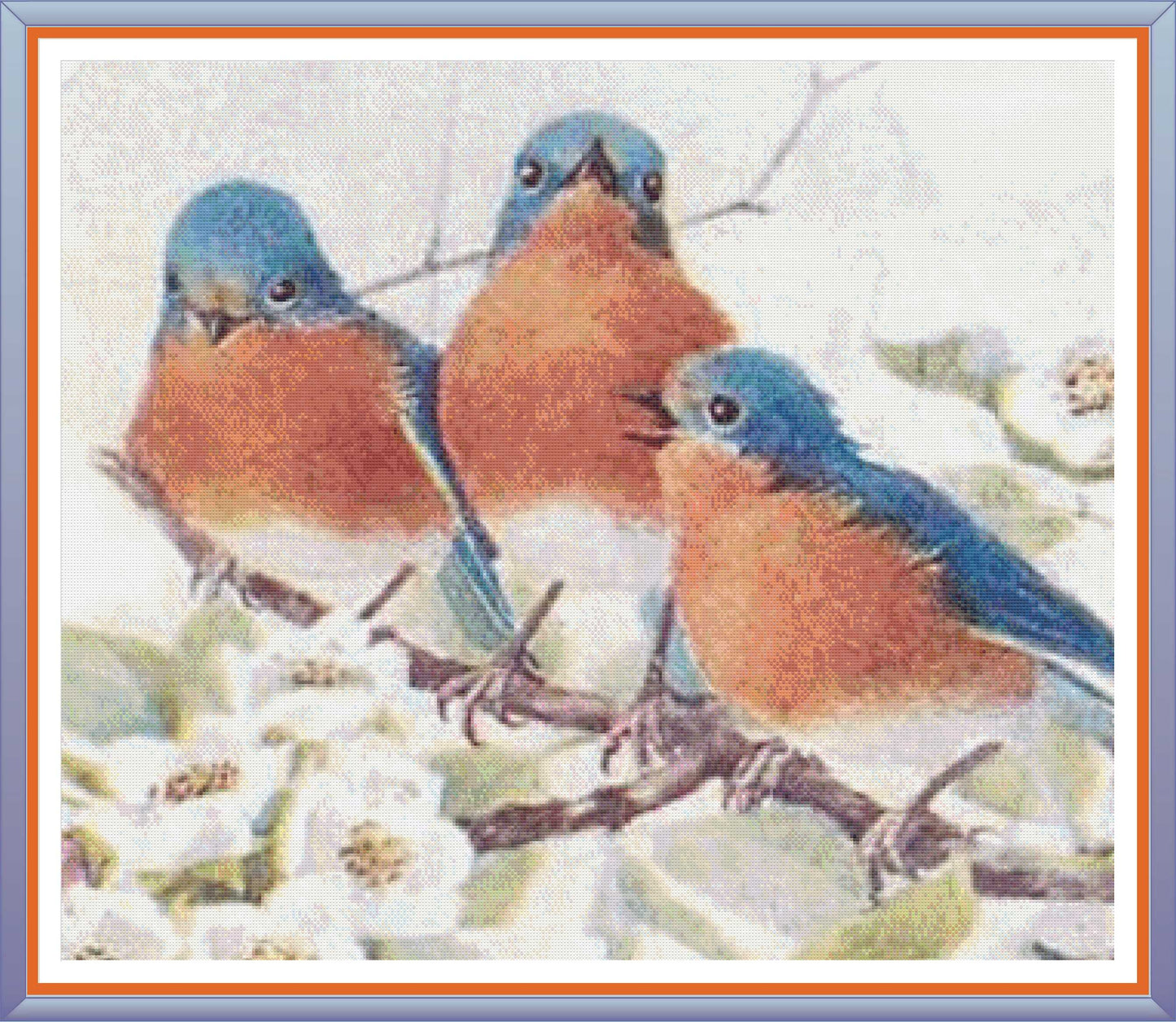Robin Trio PDF Cross Stitch Chart - Pattern Keeper Compatible*