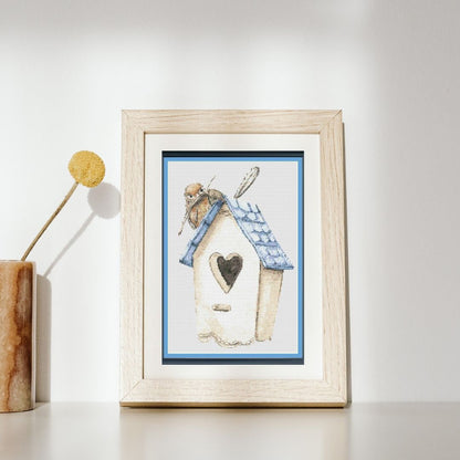 Bird House Blues PDF Cross Stitch Chart