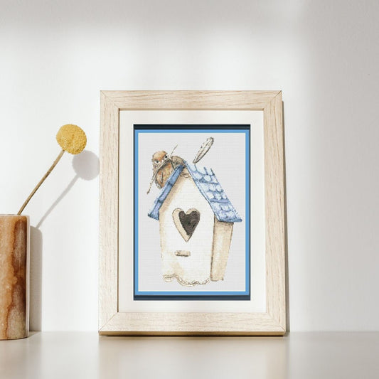 Bird House Blues PDF Cross Stitch Chart