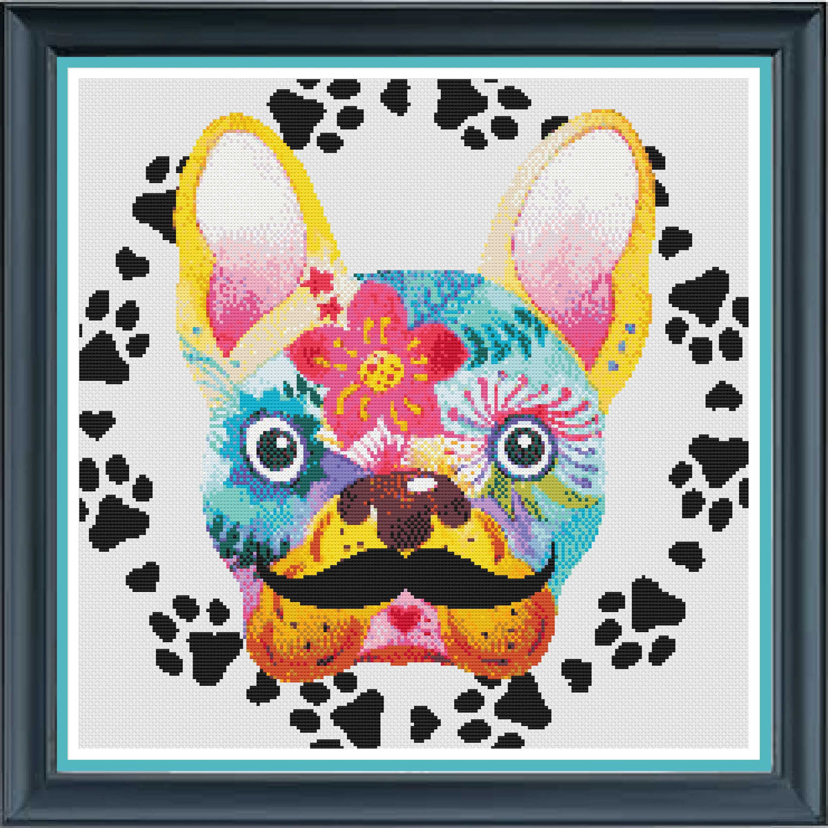 Colourful Pooch PDF Cross Stitch Chart