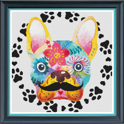 Colourful Pooch PDF Cross Stitch Chart